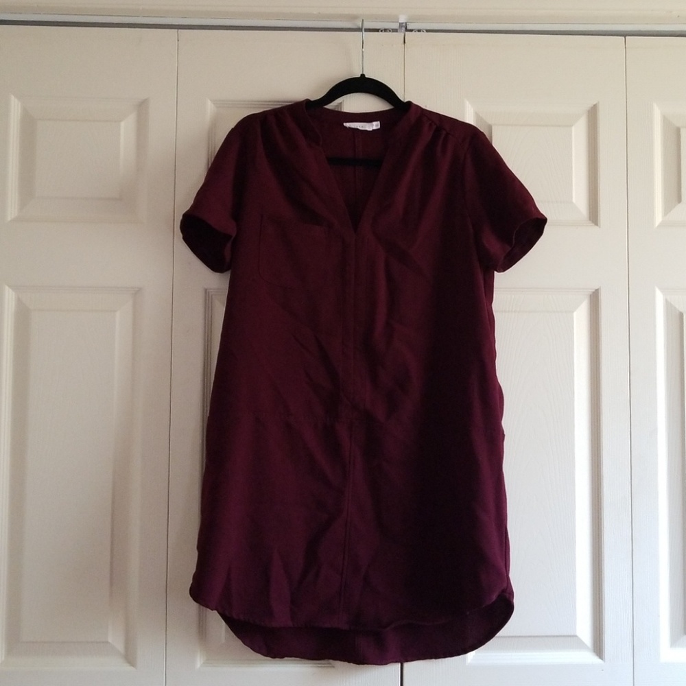 Maroon T shirt Dress